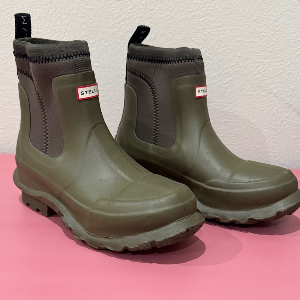 Stella McCartney Olive Green Rain Boots